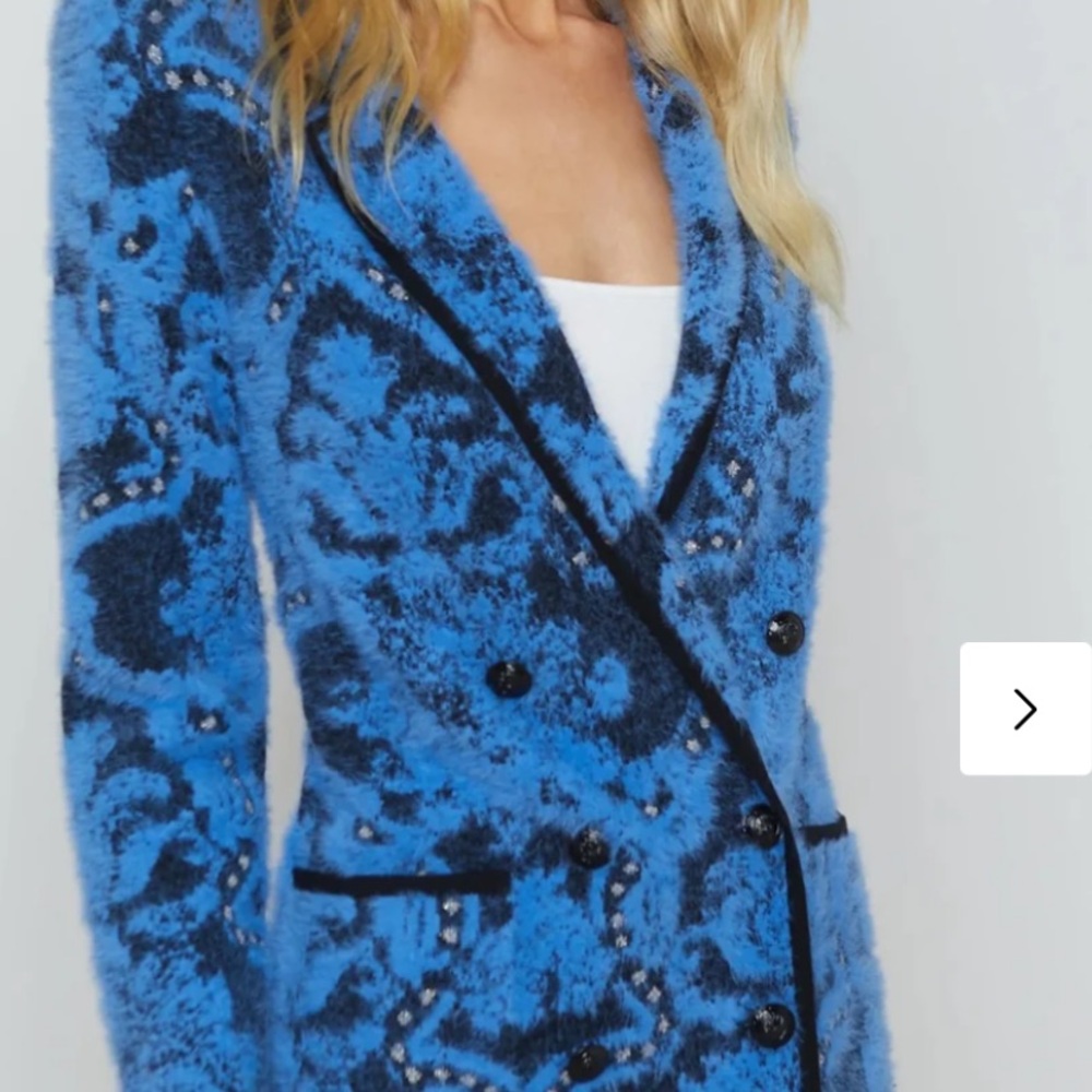 L’AGENCE Eileen Jacquard Knit Blazer XS